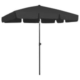 Vidaxl StrandParasol 200x125 cm noir