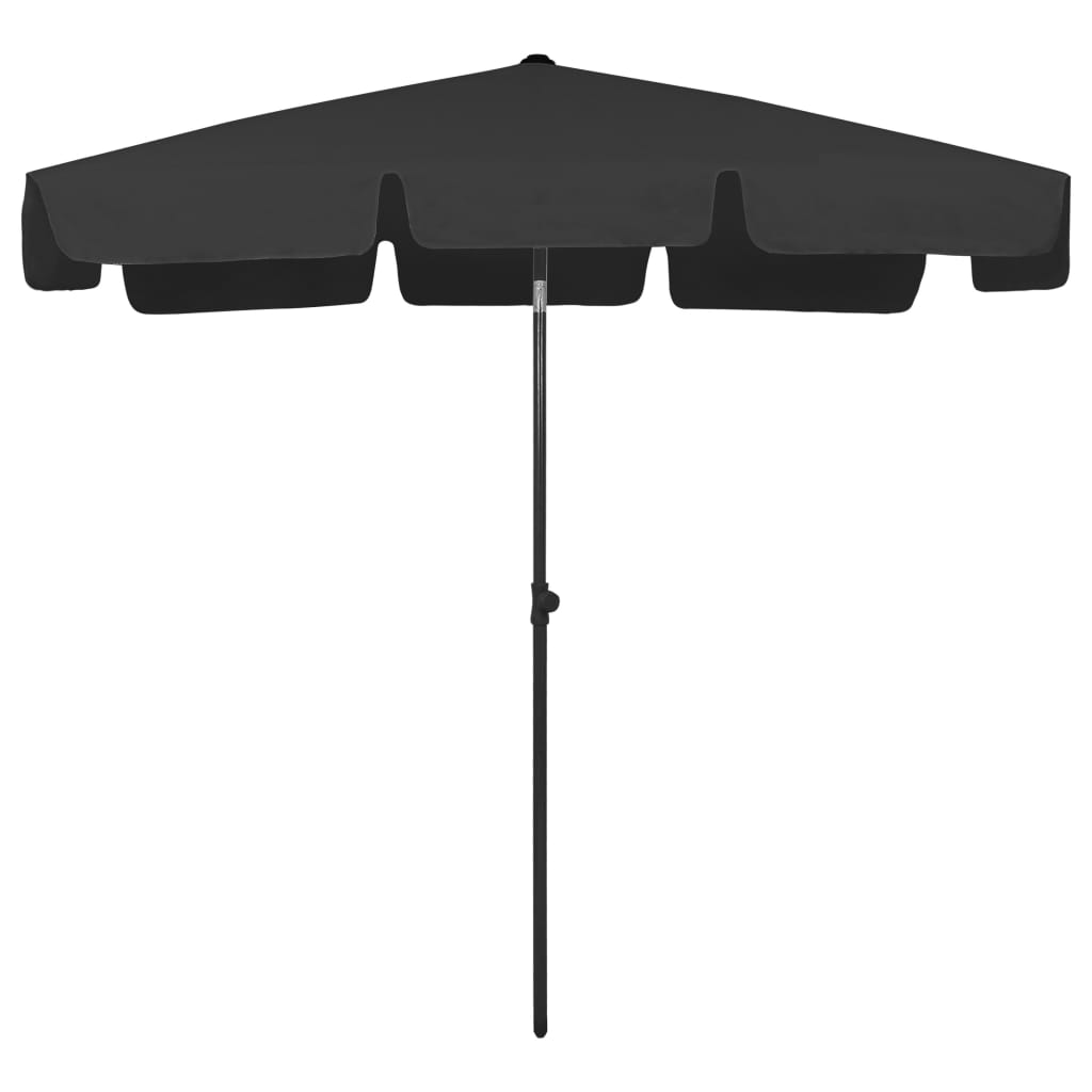 Vidaxl StrandParasol 200x125 cm noir