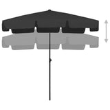 Vidaxl StrandParasol 200x125 cm noir