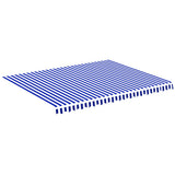 Vidaxl Ersatztuch für Luifel 4,5x3,5 m blau und weiß