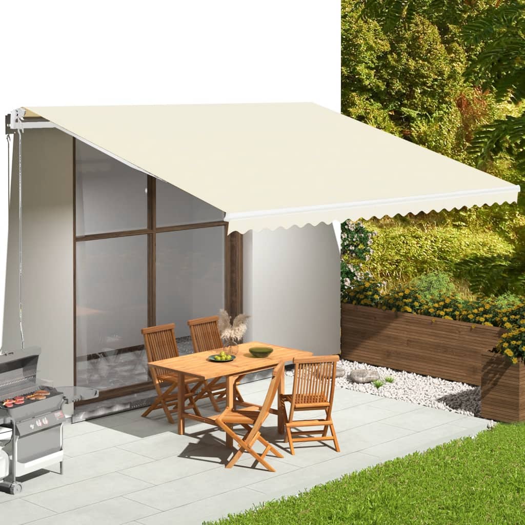 Vidaxl Ersatztuch für Luifel 5x3,5 M cremefarbene gelenkt