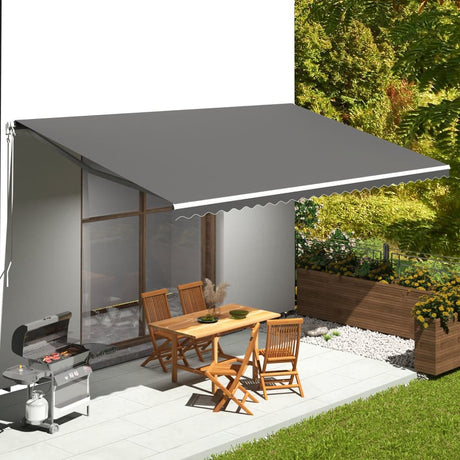 VIDAXL -Ersatztuch für Luifel 6x3,5 m Anthrazit -gelenkt