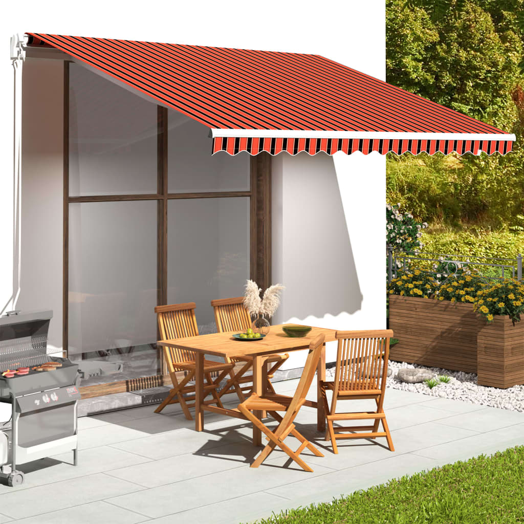 Vidaxx Ersatztuch für Markise 4x3,5 m Orange und Braun