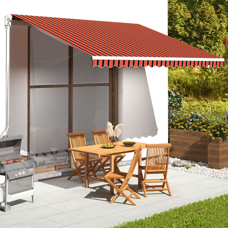 Vidaxx Ersatztuch für Markise 4x3,5 m Orange und Braun