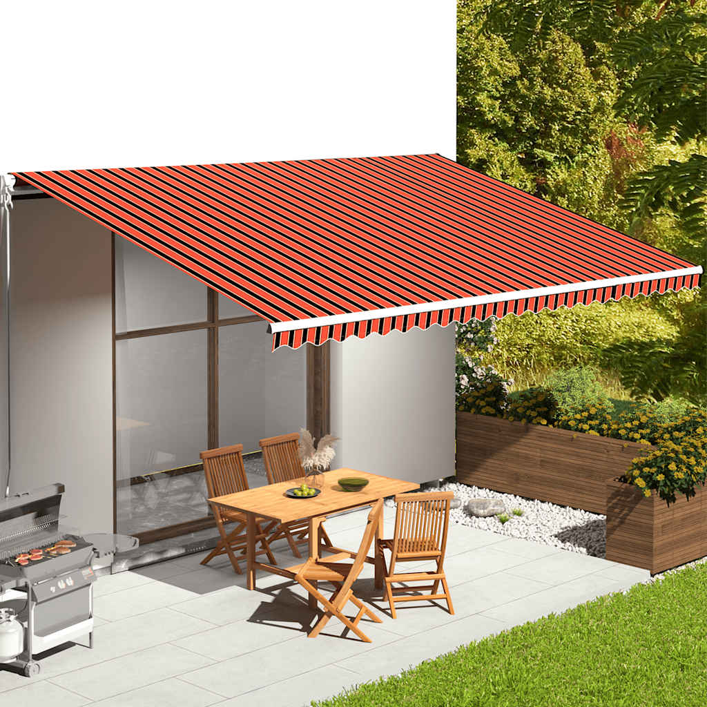 Vidaxx Ersatztuch für Markise 6x3,5 m Orange und Braun