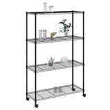 VIDAXL-LAGE RAG 4-LAYER mit Rädern 200 kg 90x35x142 cm Schwarz