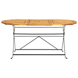 Vidaxl tuintafel ovaal 160x85x74 cm massief acaciahout