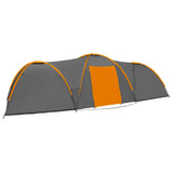 Vidaxl iglotent 8-person 650x240x190 cm grå och orange