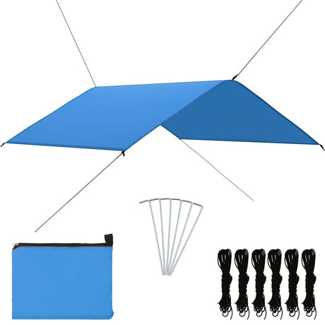 VIDAXL -Deckung Segel 4x4 m blau