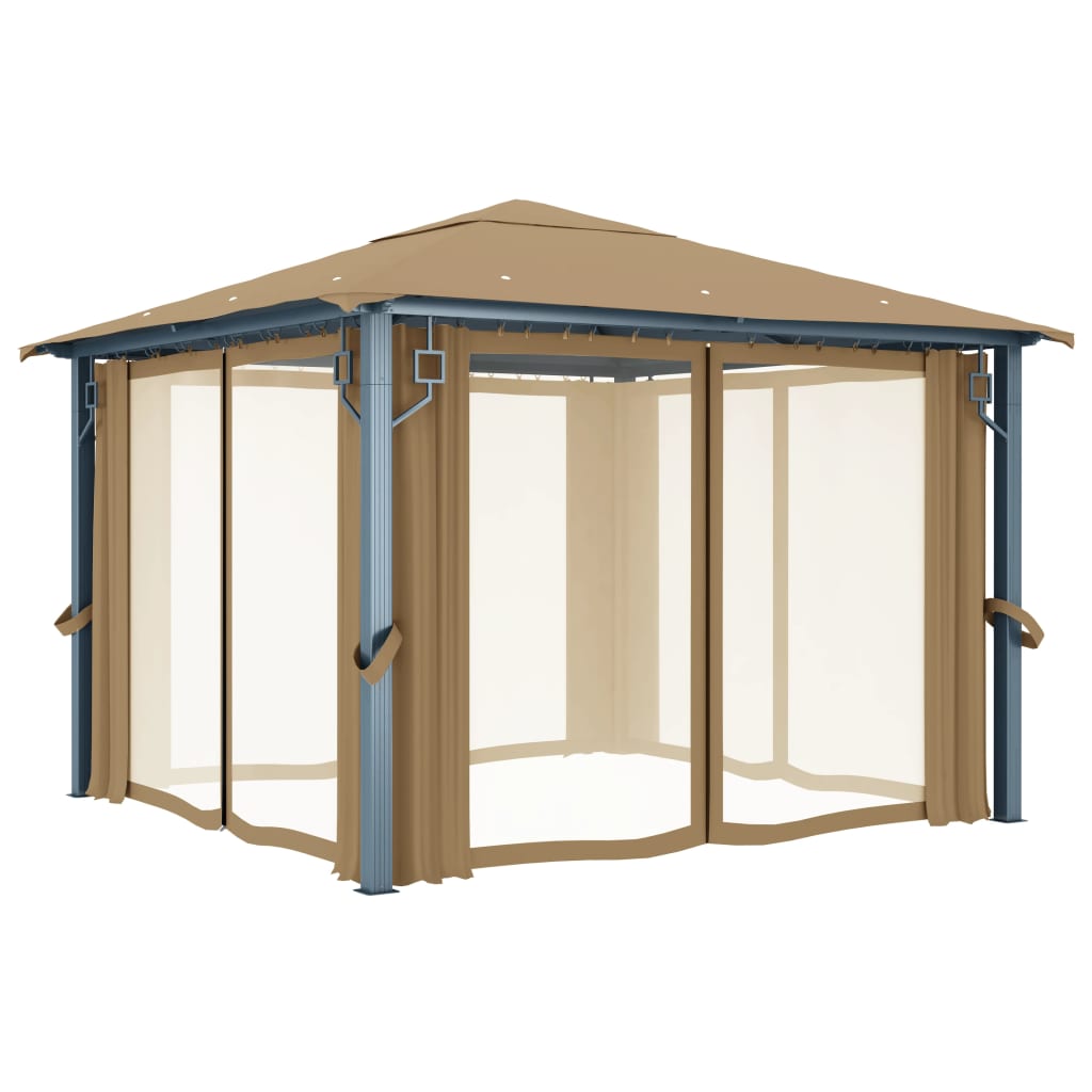 Vidaxl Arbor con tenda 300x300 cm in alluminio