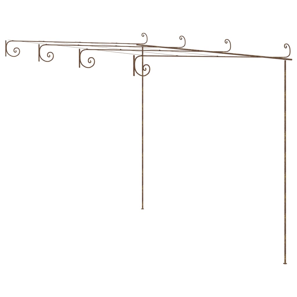 Vidaxl Tuinpergola 4x3x2.5 M Iron Antique Brown