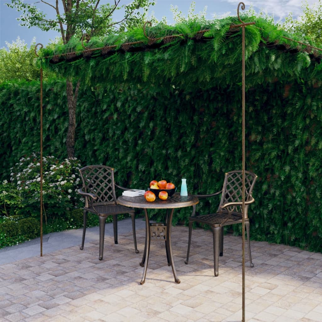 Vidaxl Tuinpergola 4x3x2.5 M Iron Antique Brown