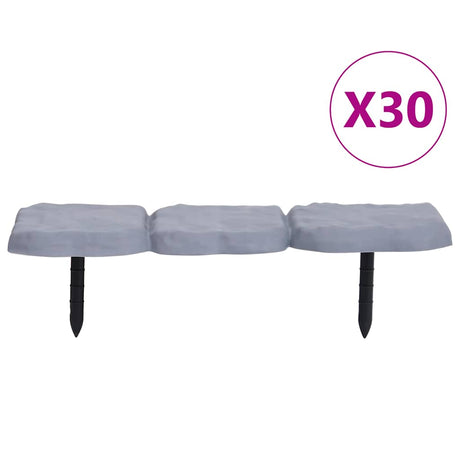 Vidaxl gazonranden 30 st met paaltjes pp