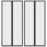 Vidaxl Insektentürvorhänge 2 PCs Magnetisch 210 x 90 cm schwarz