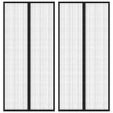 Vidaxl Insektentürvorhänge 2 PCs Magnetisch 220x110 cm schwarz