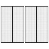 Vidaxl Insektentürvorhänge 2 PCs Magnetisch 220 x 1330 cm schwarz