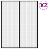 Vidaxl Insektentürvorhänge 2 PCs magnetisch 230x160 cm schwarz