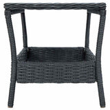 Vidaxl tuintafel 45x45x46,5 cm poly rattan donkergrijs