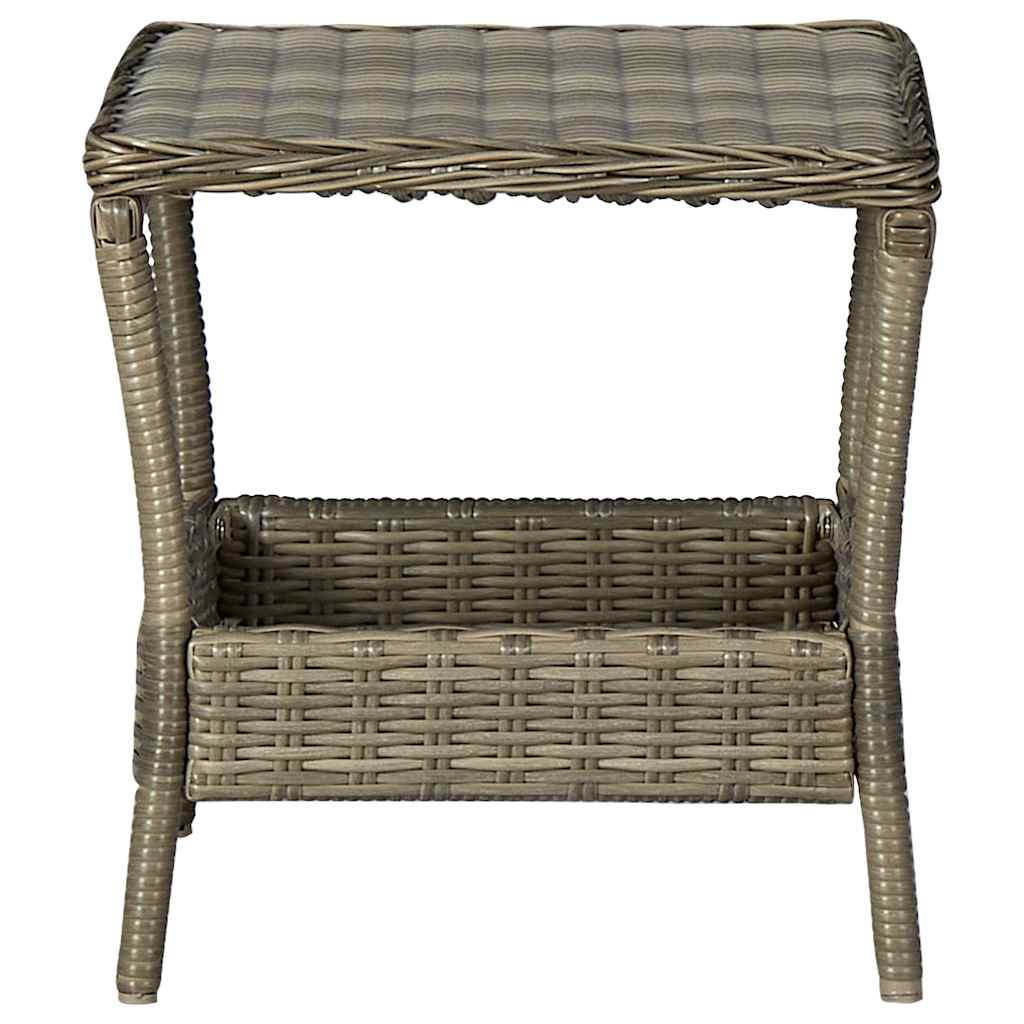 Vidaxl tuintafel 45x45x46,5 cm poly rattan bruin