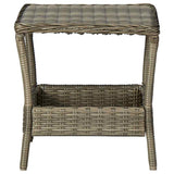 Vidaxl tuintafel 45x45x46,5 cm poly rattan bruin