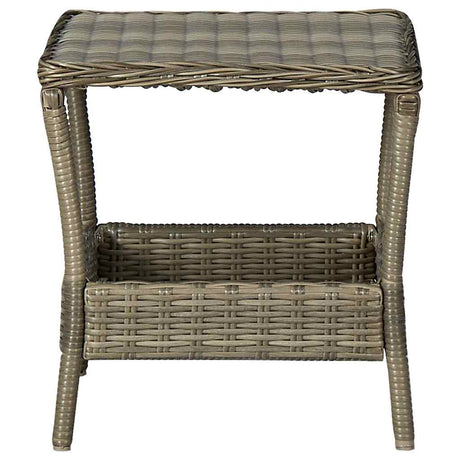 Vidaxl tuintafel 45x45x46,5 cm poly rattan bruin