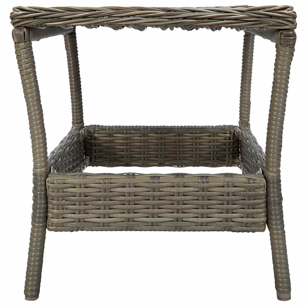 Vidaxl tuintafel 45x45x46,5 cm poly rattan bruin