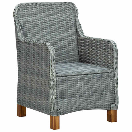 Vidaxl tuinstoelen 2 st met kussens poly rattan lichtgrijs