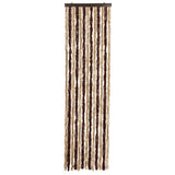 Vidaxl Fly Vorhang 56x200 cm Chenille Beige und hellbraun