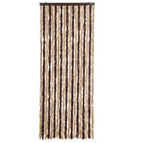 Vidaxl Fly Vorhang 56x200 cm Chenille Beige und hellbraun