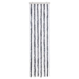 Vidaxl Fly Vorhang 56x200 cm Chenille grau und weiß