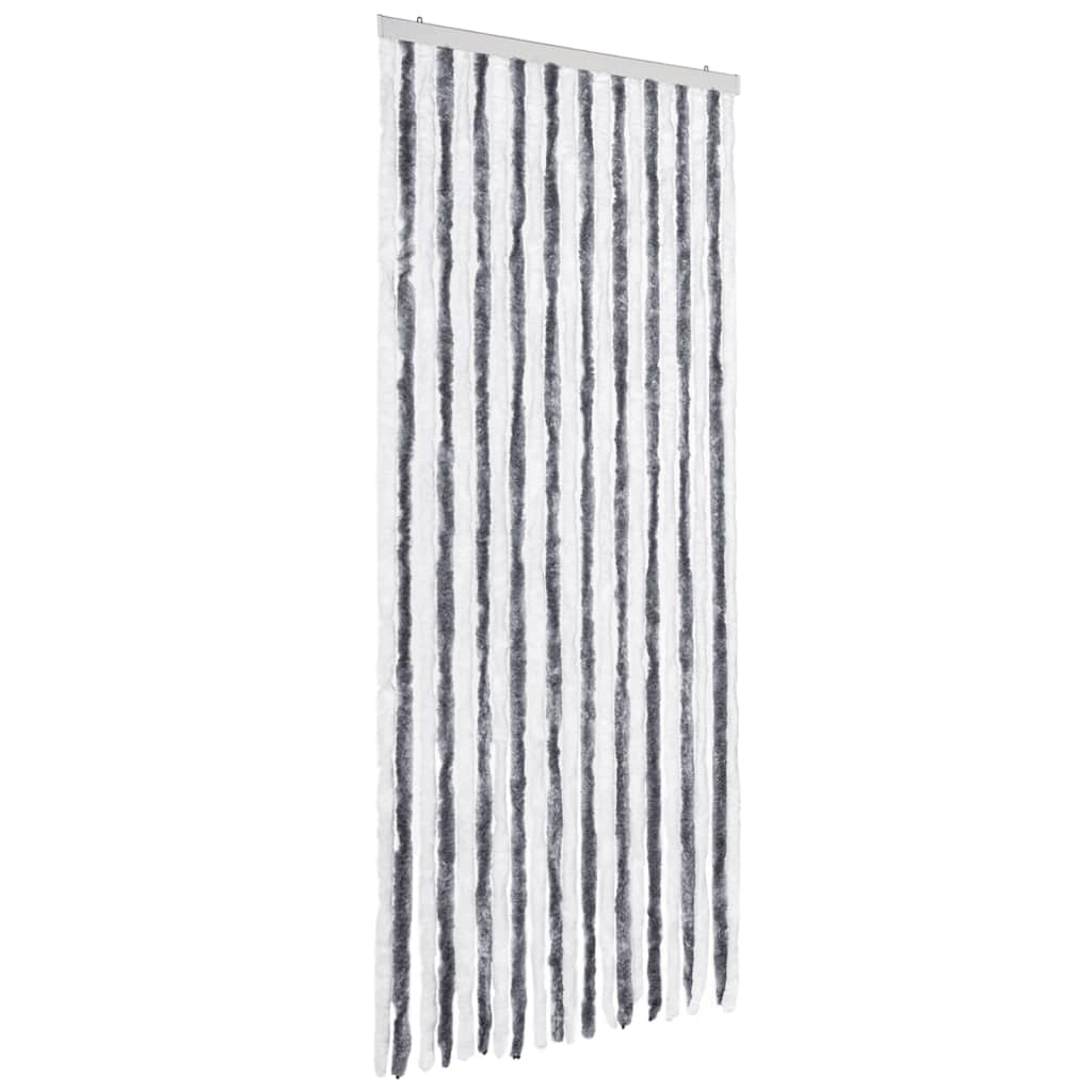 Vidaxl Fly curtain 90x200 cm Chenille Gray and White