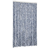 Vidaxl Fly Curtain 118x220 cm CHENILLE BLEU ET BLANC