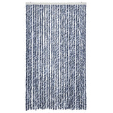 Vidaxl Fly Curtain 118x220 cm CHENILLE BLEU ET BLANC