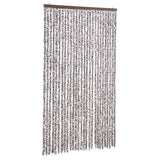 Cortina de mosca Vidaxl 118x220 cm Chenille Brown and Beige