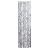 Vidaxl Fly Vorhang 56x200 cm Chenille weiß und grau