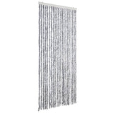 Vidaxl Fly Vorhang 90x200 cm Chenille weiß und grau
