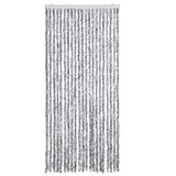 Cortina de mosca Vidaxl 90x200 cm Chenille White and Grey