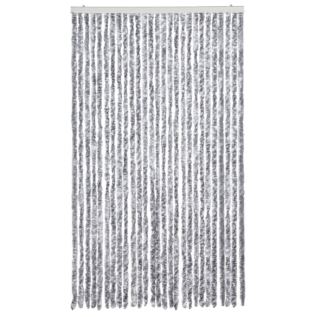 Vidaxl Fly Cundain 118x220 cm Chenille White and Grey