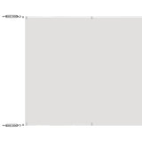 Vidaxl Luifel vertikal 100x800 cm Oxford Stoff weiß