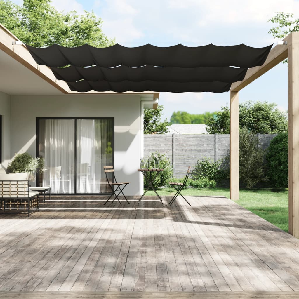 Vidaxl Luifel vertikal 180 x 600 cm Oxford Stoffanthrazit -gelöscht