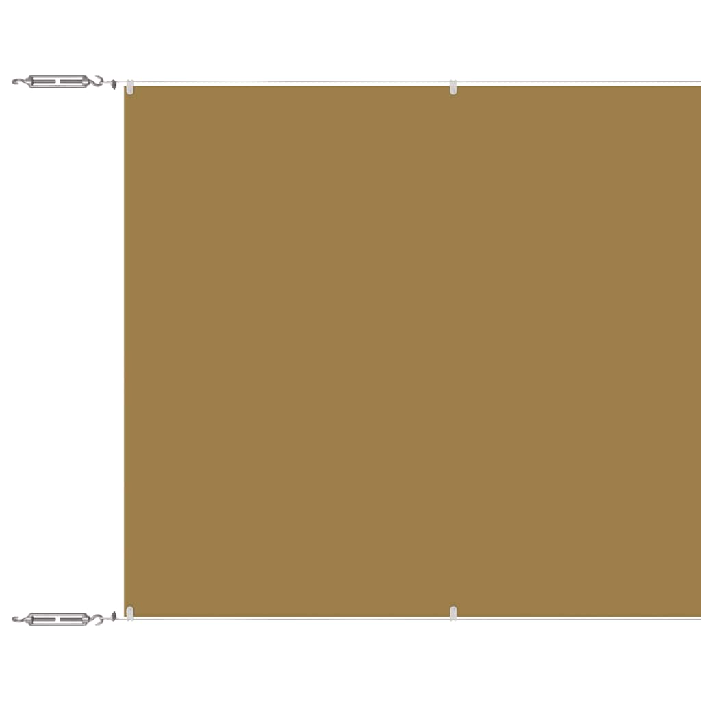 Vidaxl Luifel Vertikal 60x600 cm Oxford Stoff Beige