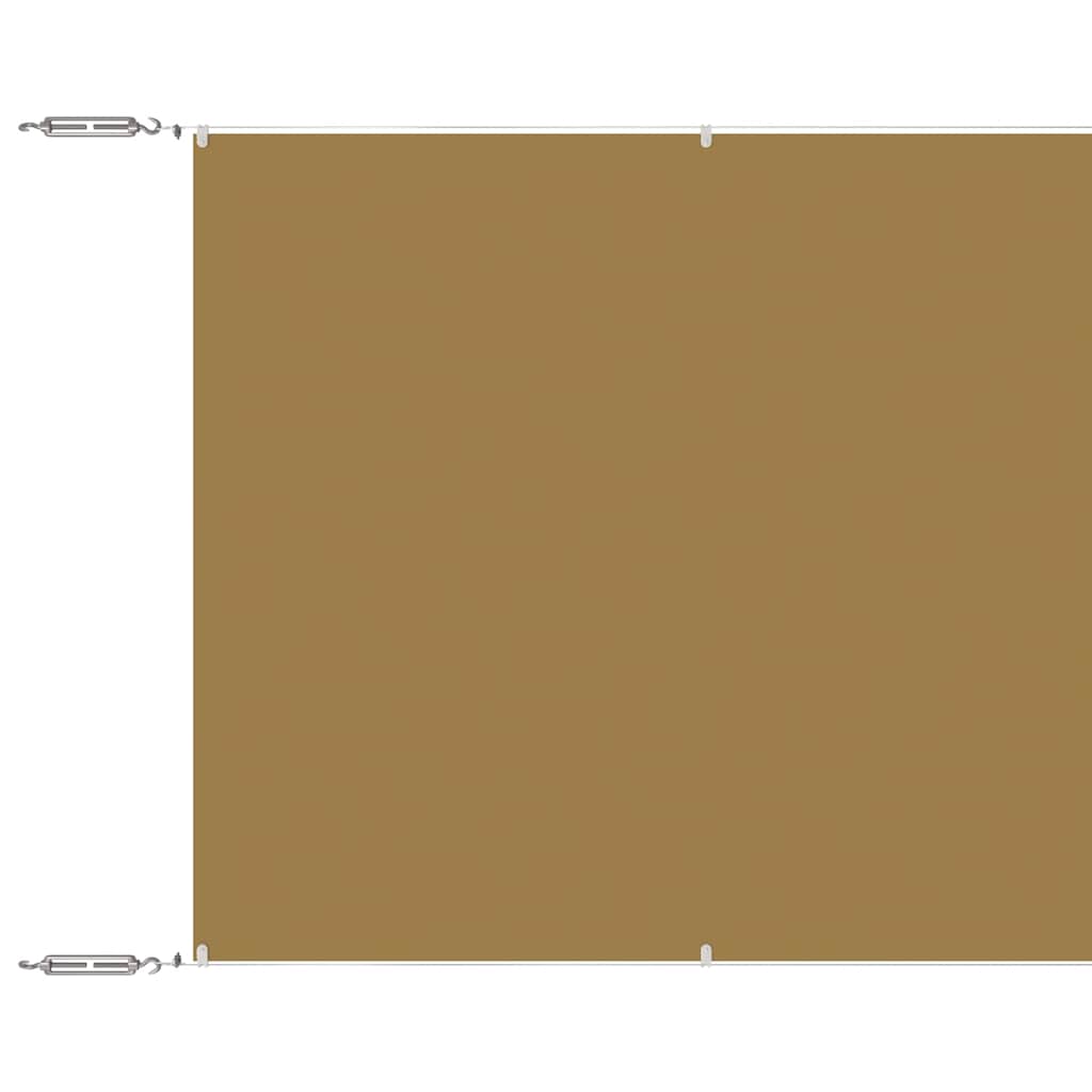 Vidaxl Luifel Vertikal 60x1000 cm Oxford Stoff Beige