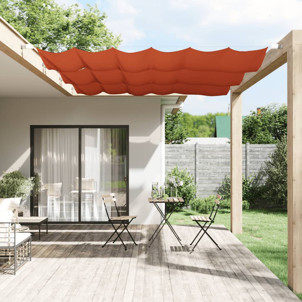 Vidaxl Luifel Vertical 60x360 cm Oxford Stof Terracotta -farvet