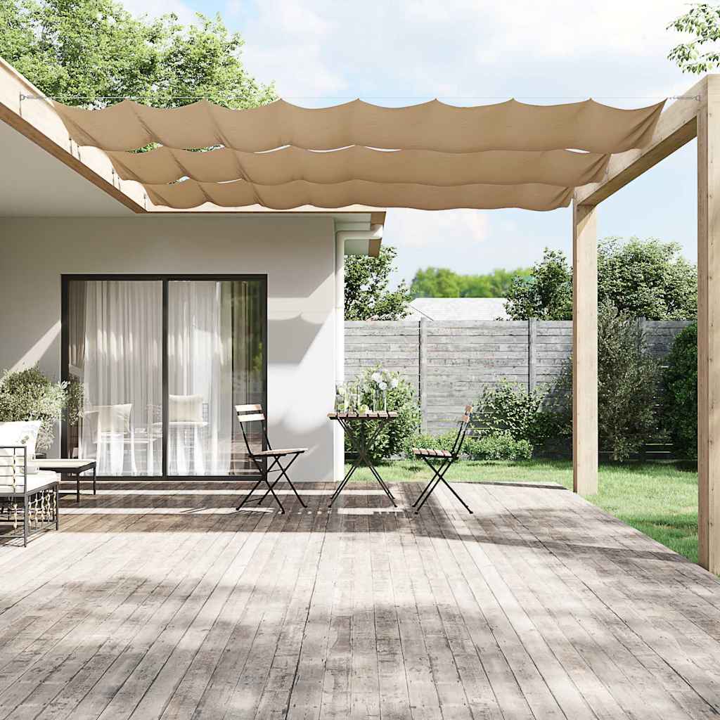 Vidaxl Luifel Vertikal 100x1200 cm Oxford Stofftaupe
