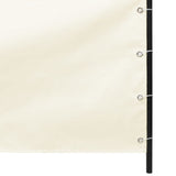 Vidaxl Balcony Screen 140x240 cm Oxford Fabric Cream -Colored