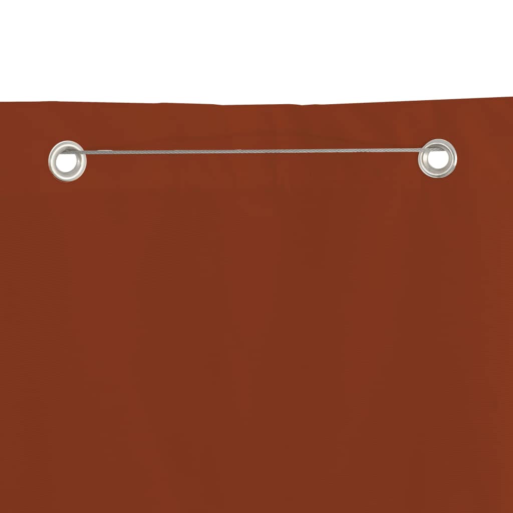 Écran de balcon Vidaxl 100x240 cm Oxford tissu en terre cuite -colored