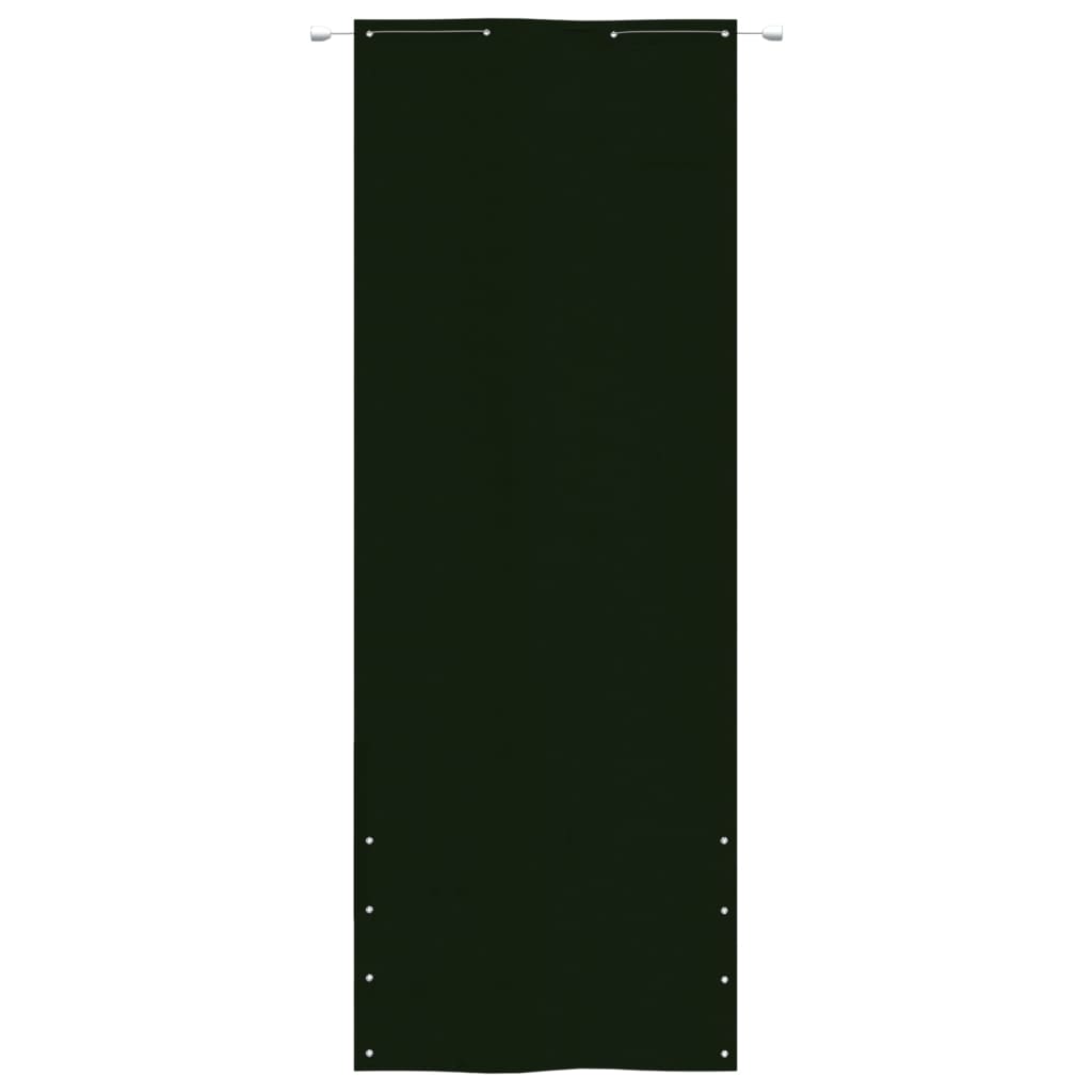 Écran de balcon Vidaxl 80x240 cm Oxford tissu vert foncé