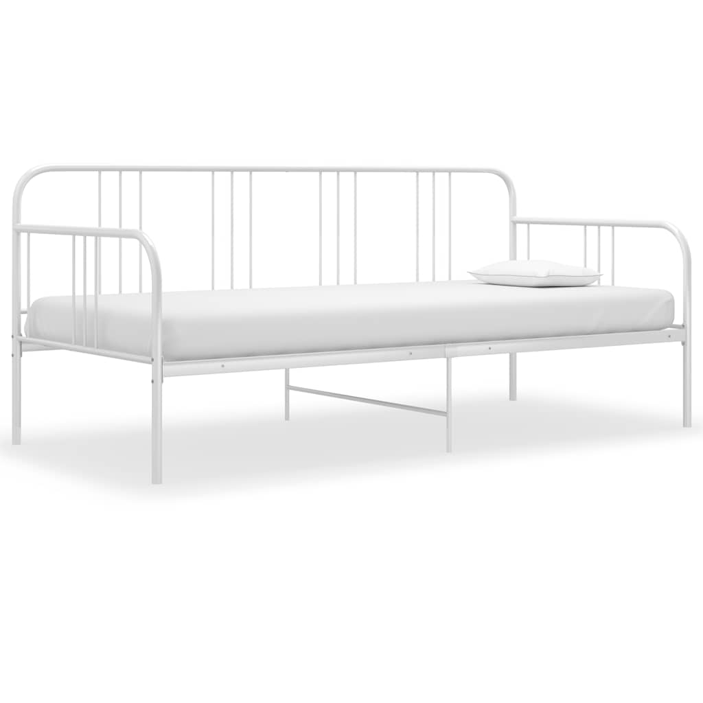 Vidaxl slaapbank metaal wit 90x200 cm