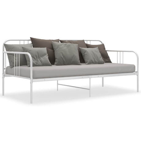 Vidaxl slaapbank metaal wit 90x200 cm