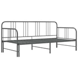 Vidaxl slaapbankframe uittrekbaar metaal grijs 90x200 cm